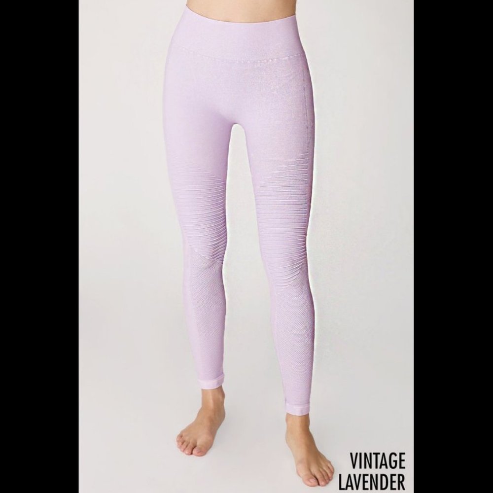 NEW Vintage Purple Moto Designed High Waisted Leggings